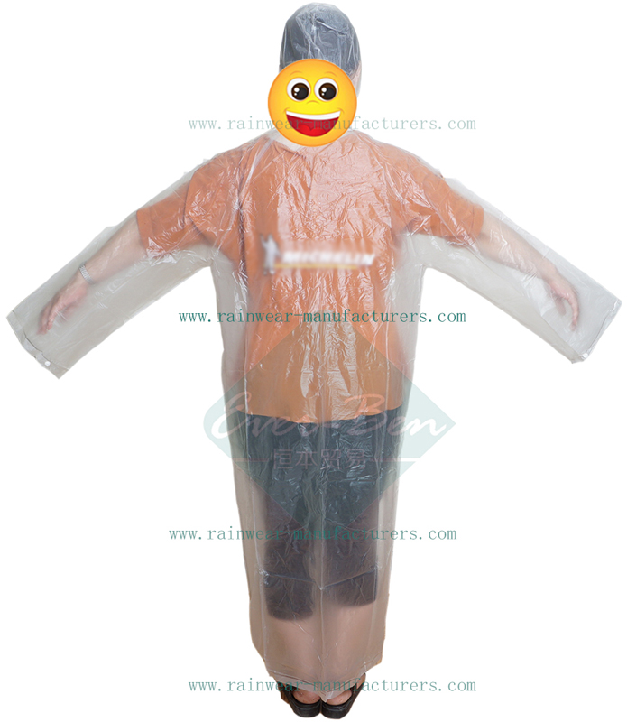 Long Transparent PVC Raincoat-Clear PVC Raincoat-Transparent PVC Womens Plastic Raincoats